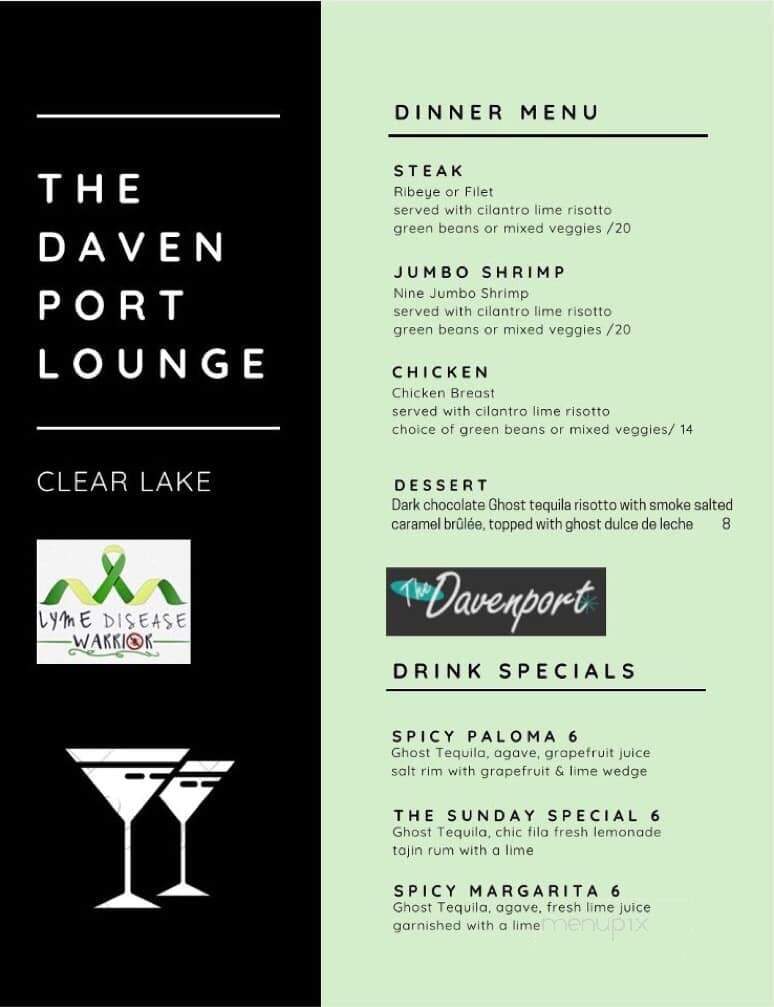 Davenport Lounge - Houston, TX menu_pic