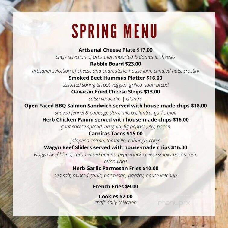 Tooth and Nail Winery - Paso Robles, CA menu_pic