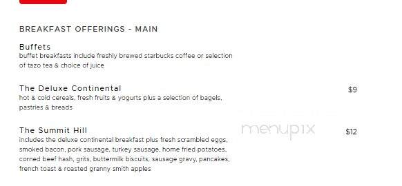 Mahogany's at the Crowne Plaza - Knoxville, TN menu_pic