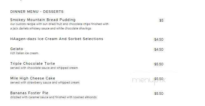 Mahogany's at the Crowne Plaza - Knoxville, TN menu_pic