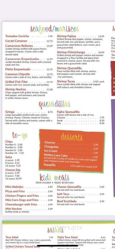 Los Alebrijes - Atoka, TN menu_pic