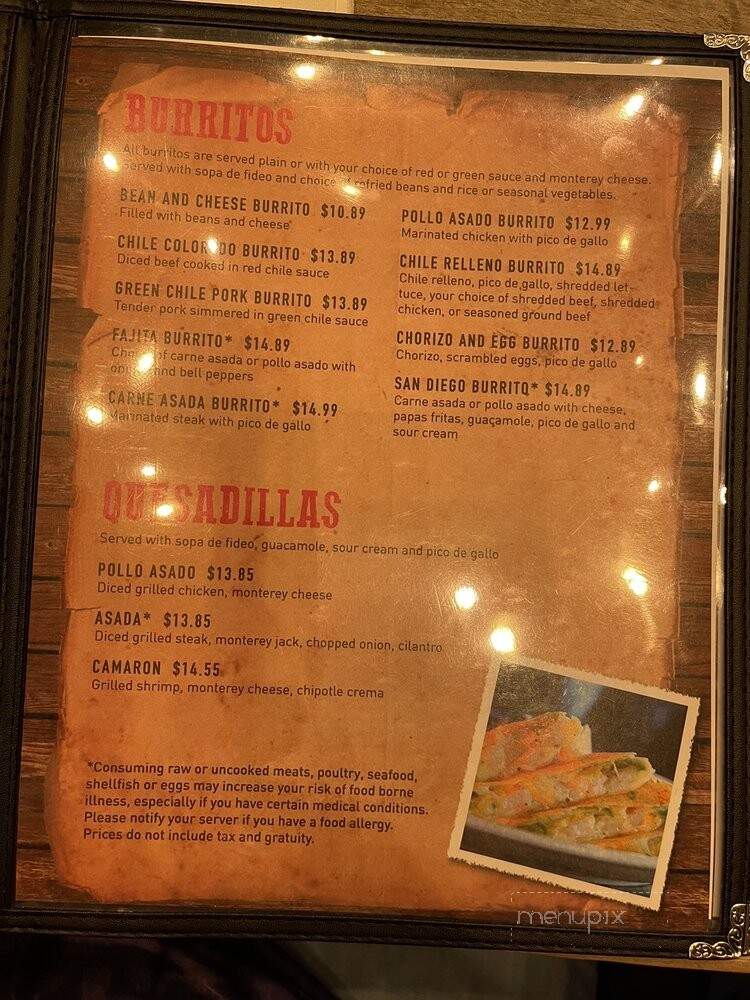 Cheecho's Fajitas - Las Vegas, NV menu_pic