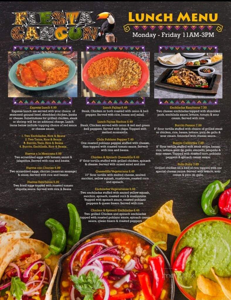 Fiesta Cancun Mexican Restaurant - Altamonte Springs, FL menu_pic