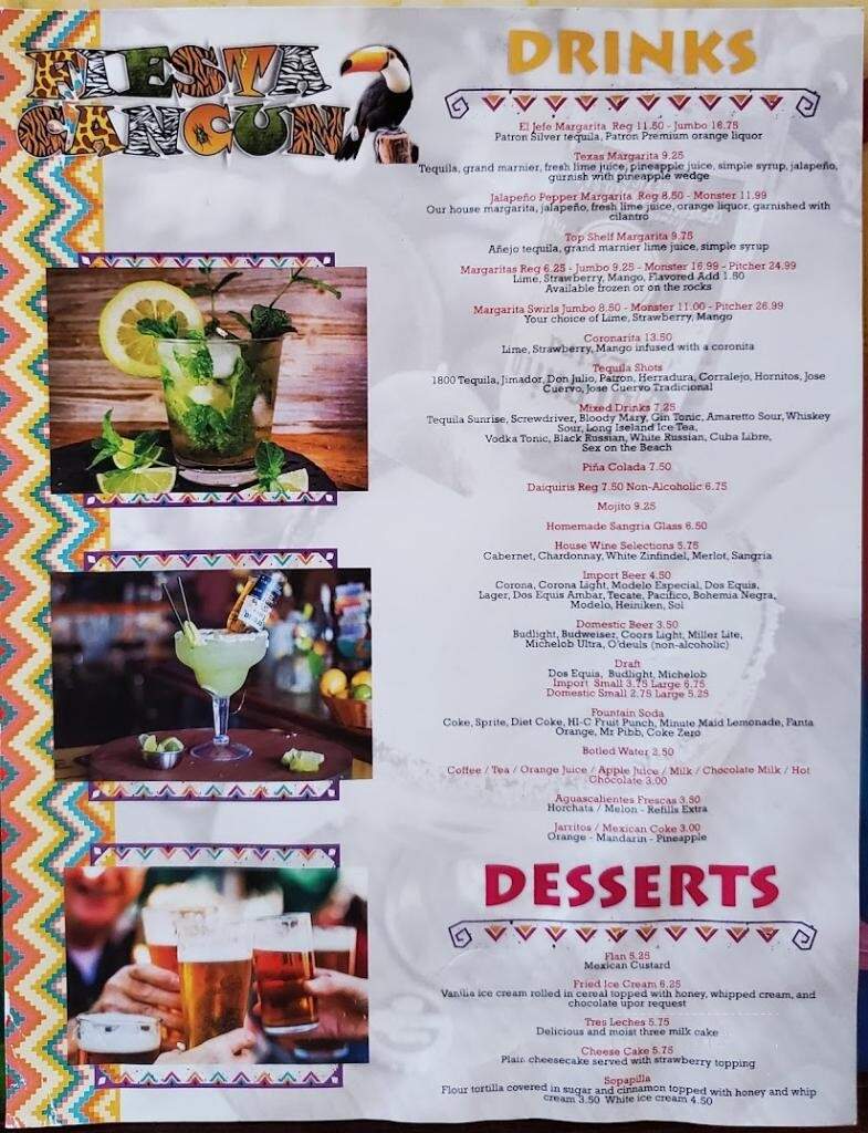 Fiesta Cancun Mexican Restaurant - Altamonte Springs, FL menu_pic