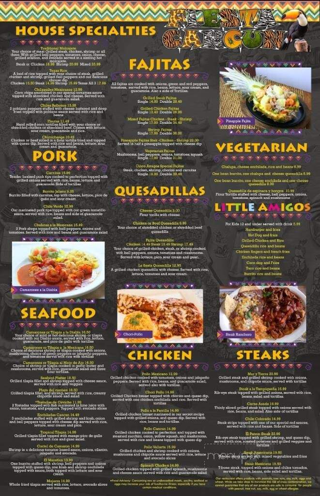 Fiesta Cancun Mexican Restaurant - Altamonte Springs, FL menu_pic