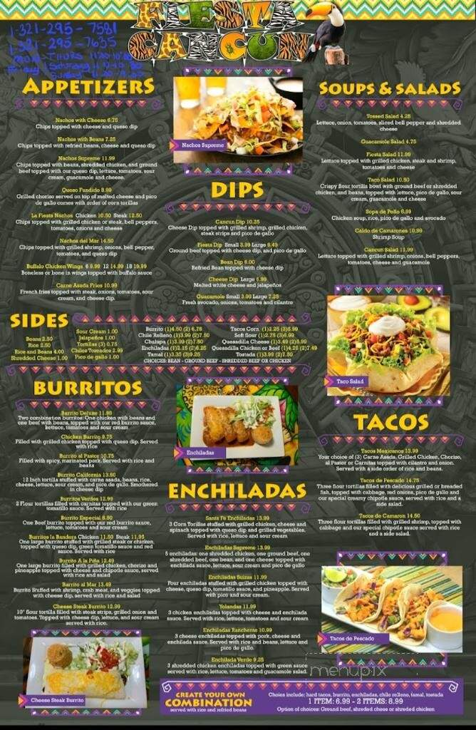 Fiesta Cancun Mexican Restaurant - Altamonte Springs, FL menu_pic