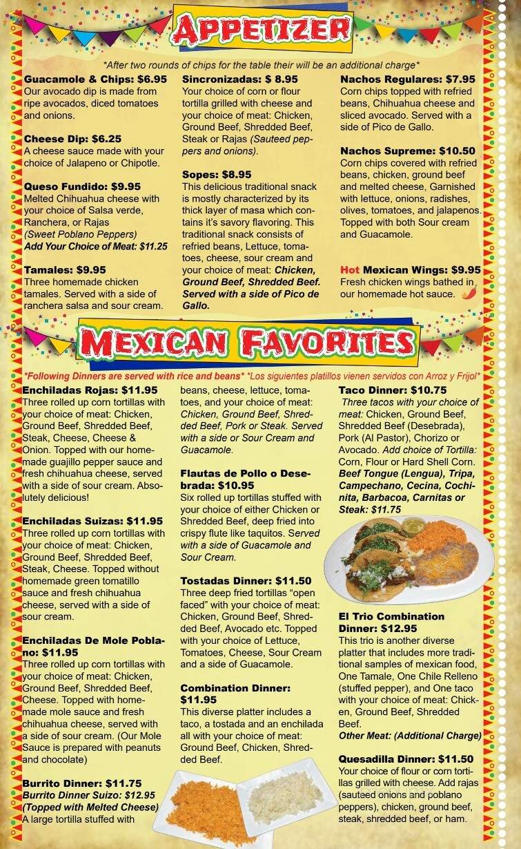 Fiesta Las Margaritas - Watertown, WI menu_pic