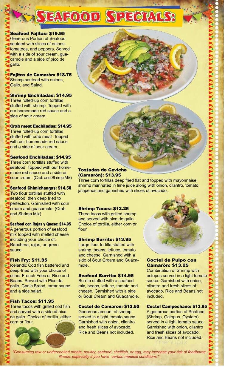 Fiesta Las Margaritas - Watertown, WI menu_pic