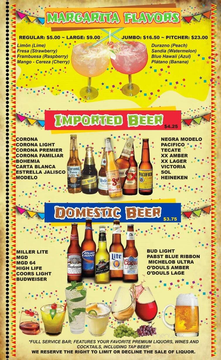 Fiesta Las Margaritas - Watertown, WI menu_pic
