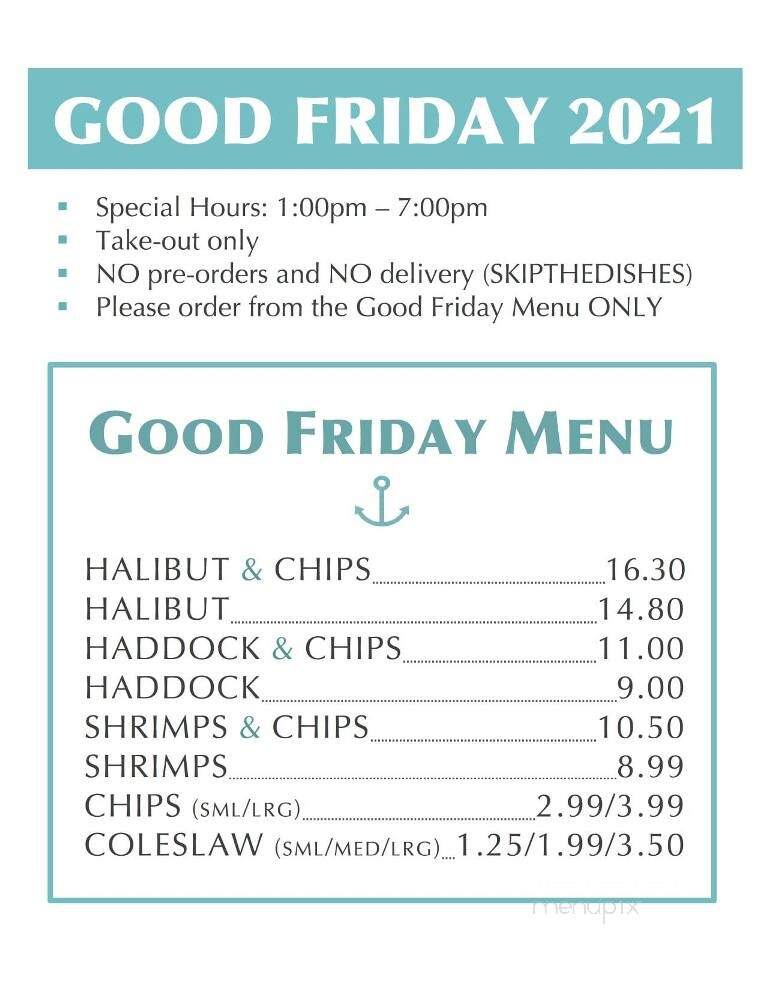 Harry's Fish and Chips - Hamilton, ON menu_pic