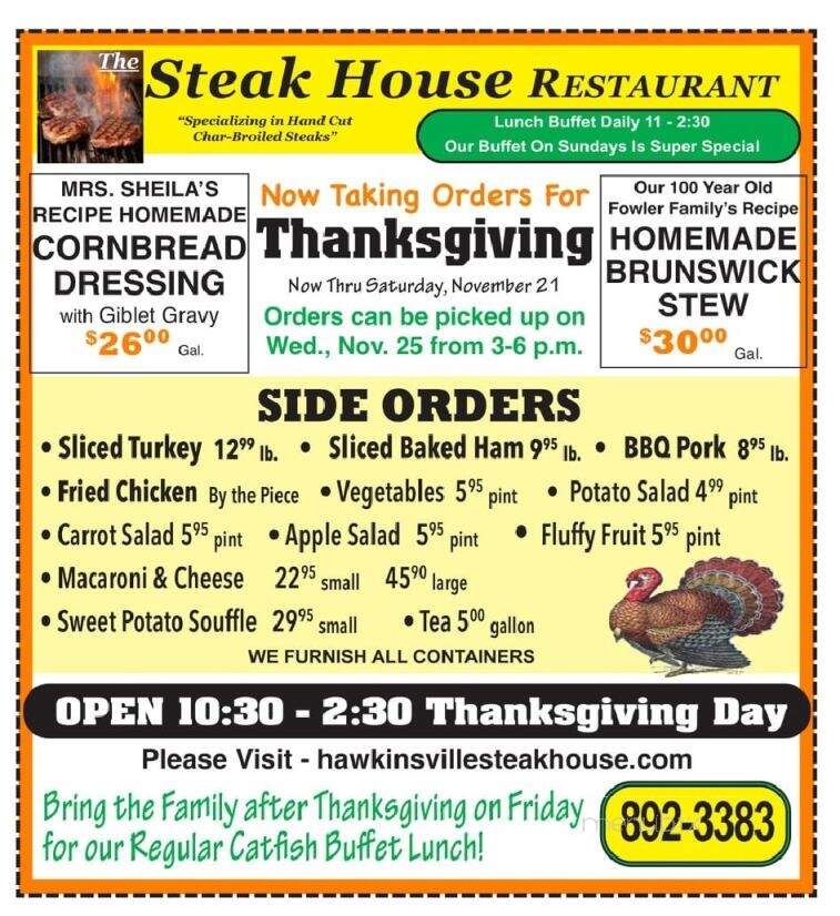 Steakhouse Restaurant - Hawkinsville, GA