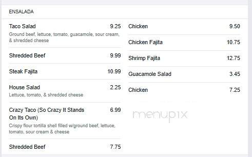 Ticos Mex Mex - Chaumont, NY menu_pic