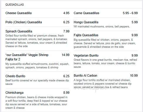 Ticos Mex Mex - Chaumont, NY menu_pic