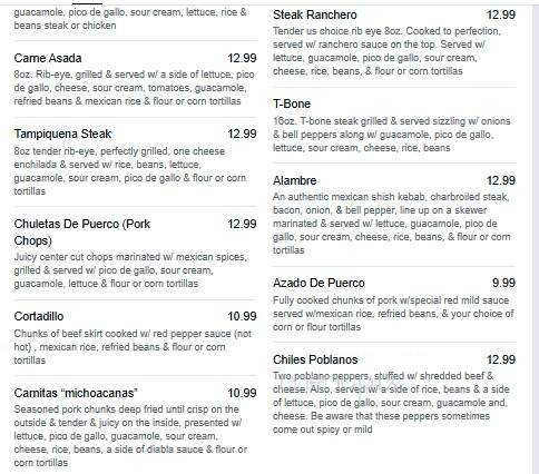 Ticos Mex Mex - Chaumont, NY menu_pic