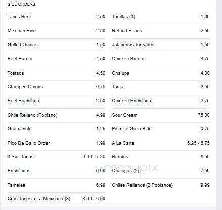Ticos Mex Mex - Chaumont, NY menu_pic