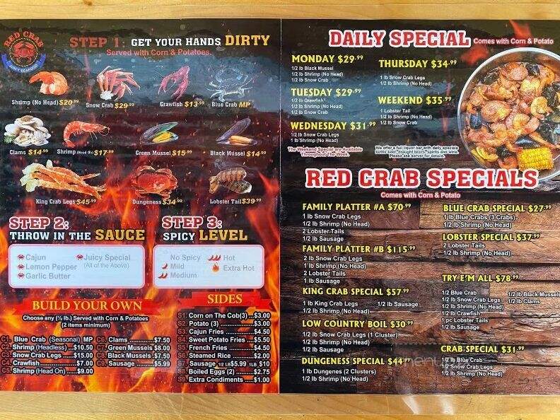 Red Crab Juicy Seafood - Ocala, FL menu_pic