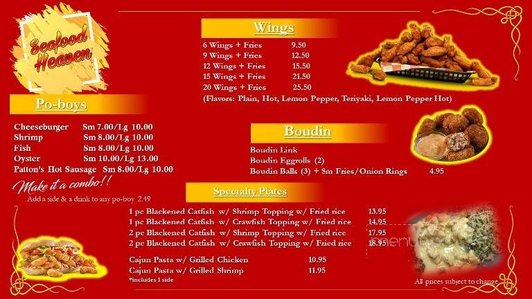 Seafood Heaven - Houston, TX menu_pic