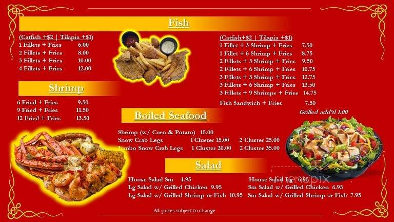 Seafood Heaven - Houston, TX menu_pic