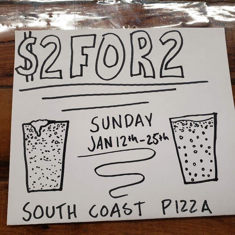 South Coast Pizza - Knoxville, TN menu_pic