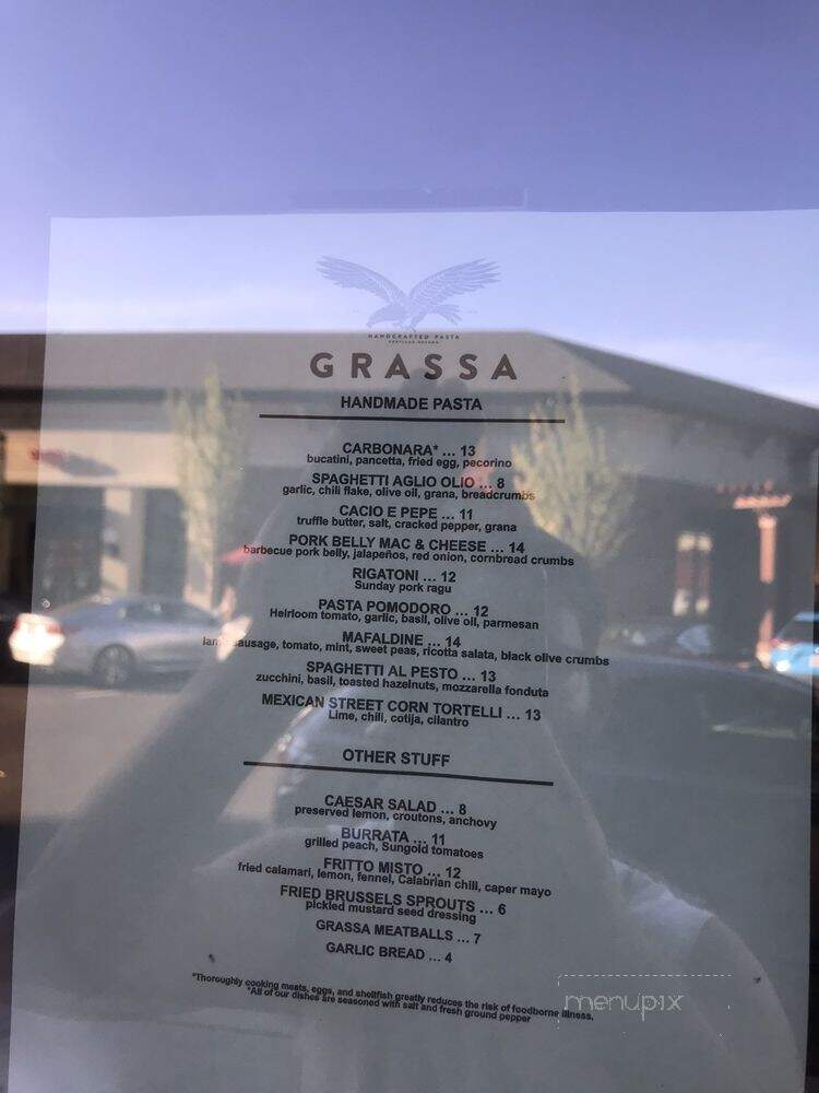 Grassa - Lake Oswego, OR menu_pic