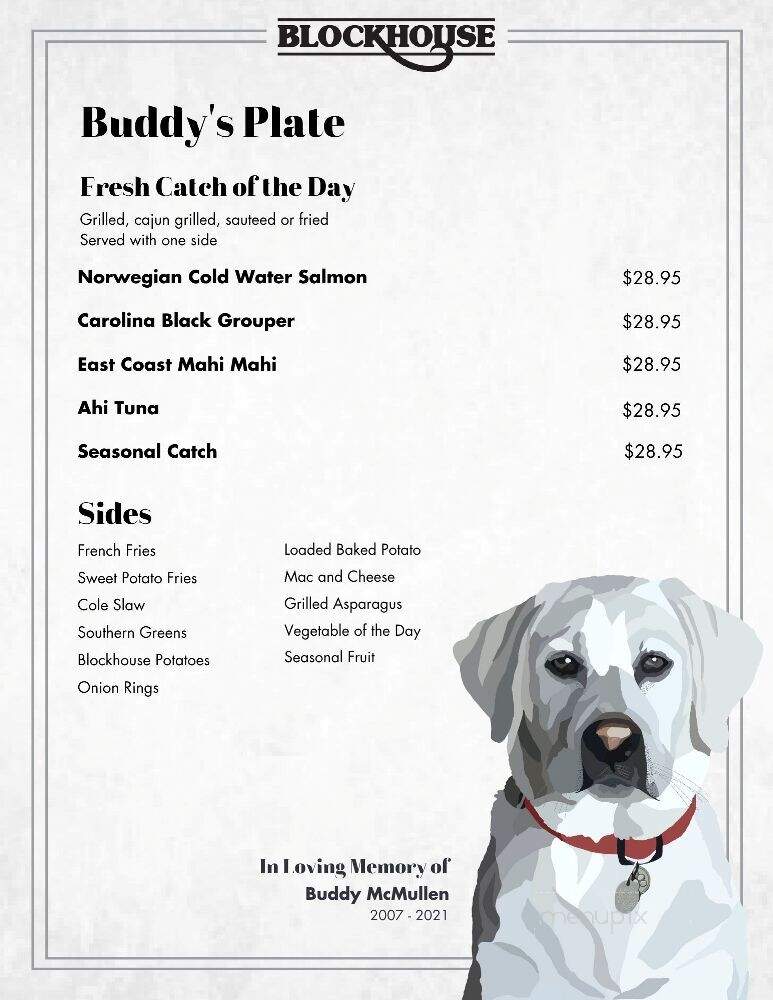 Blockhouse Restaurant - Greenville, SC menu_pic