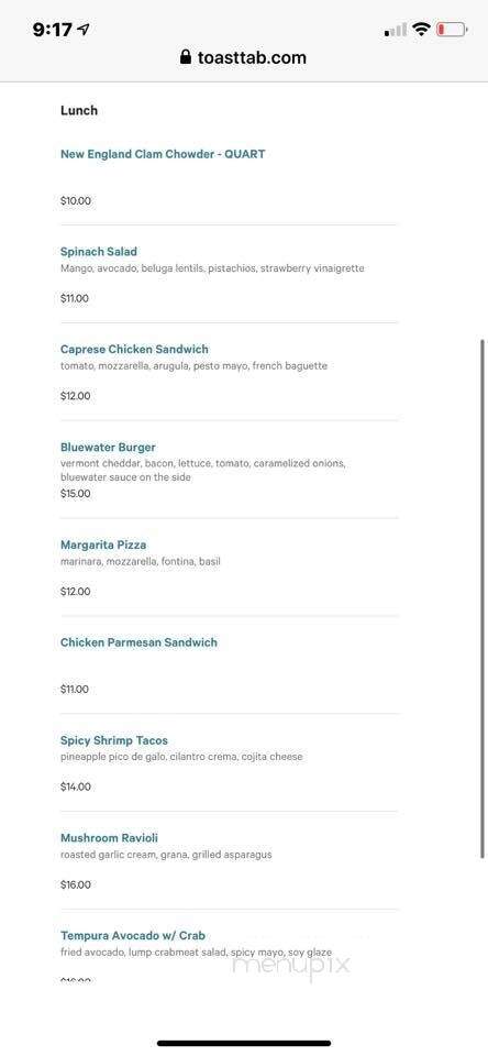 Blue Water Grille - Barrington, RI
