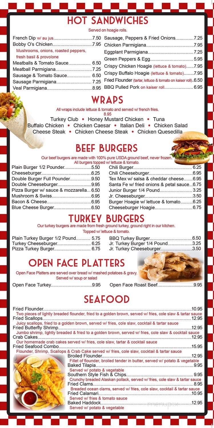 Bobby-O's Fun Family Restaurant - Dupont, PA menu_pic
