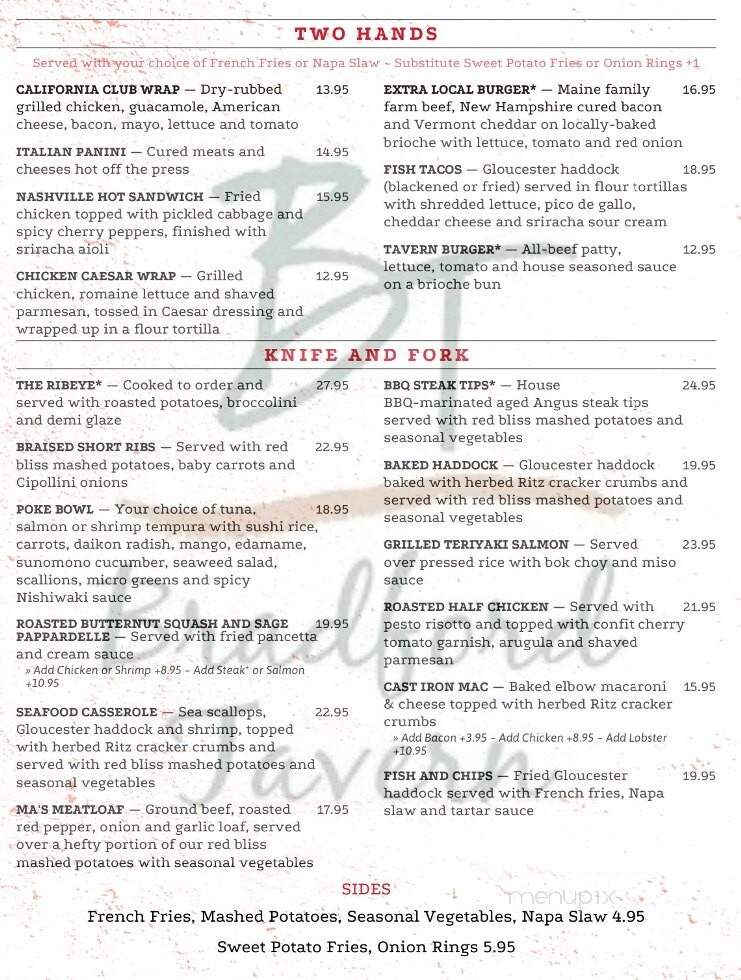 Bradford Tavern - Rowley, MA menu_pic
