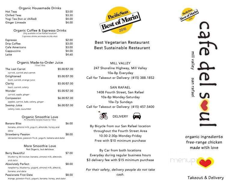 Cafe Del Soul - New Smyrna Beach, FL menu_pic