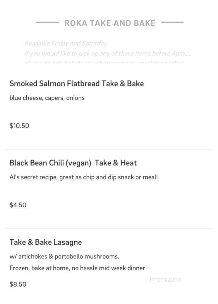 Cafe Roka - Bisbee, AZ menu_pic