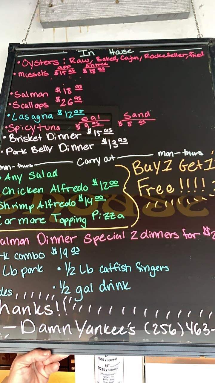 Damn Yankees - Heflin, AL menu_pic