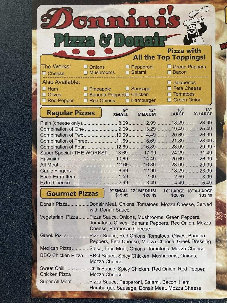 Donninis Pizza & Donairs - Clarenville, NL