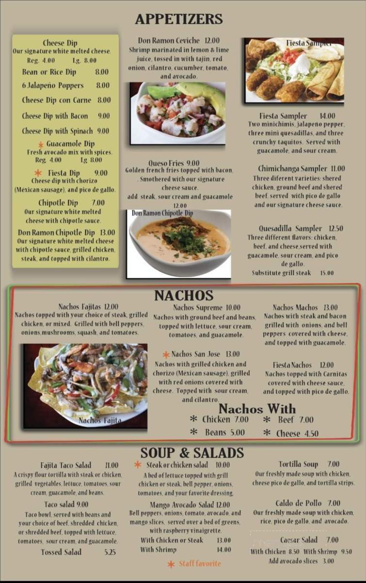Don Ramon Mexican Restaurant - West Bend, WI menu_pic