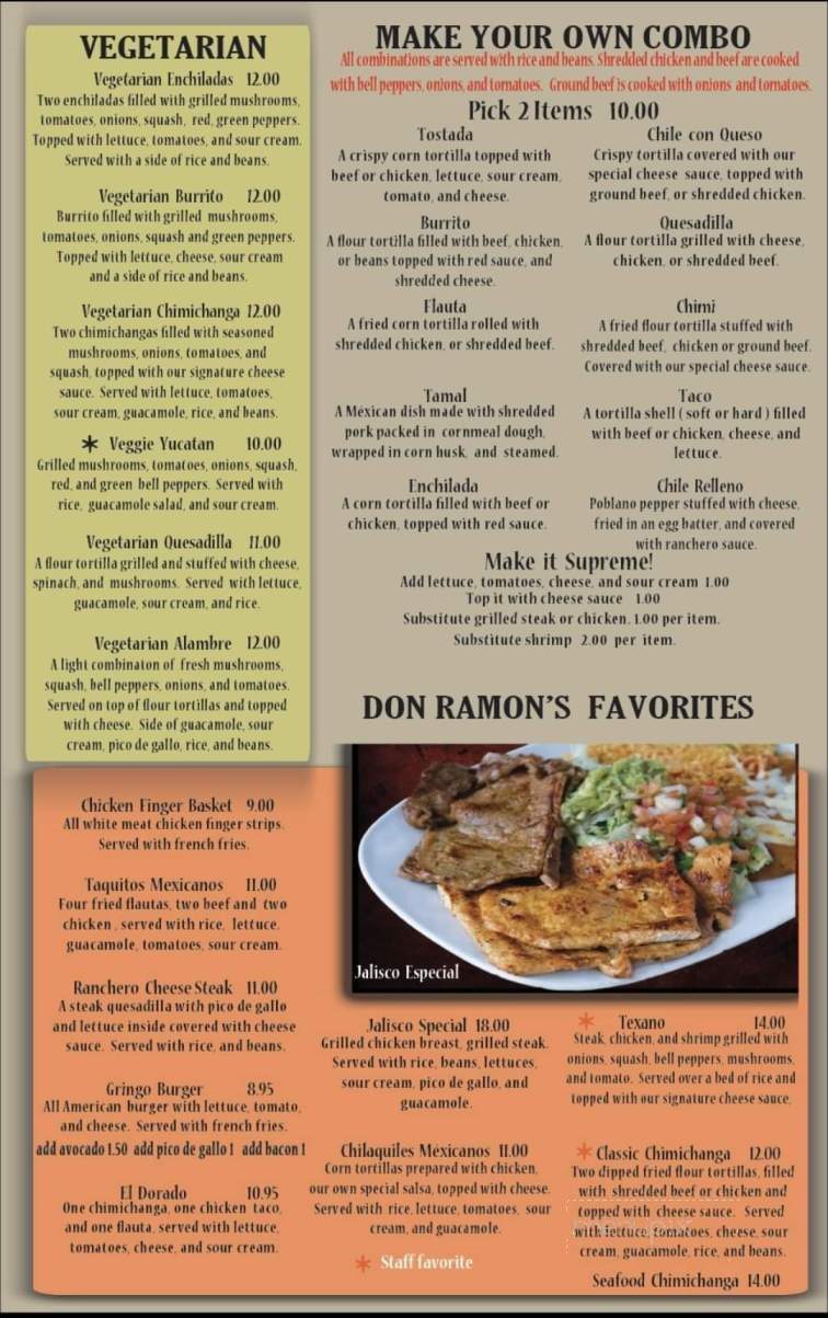 Don Ramon Mexican Restaurant - West Bend, WI menu_pic