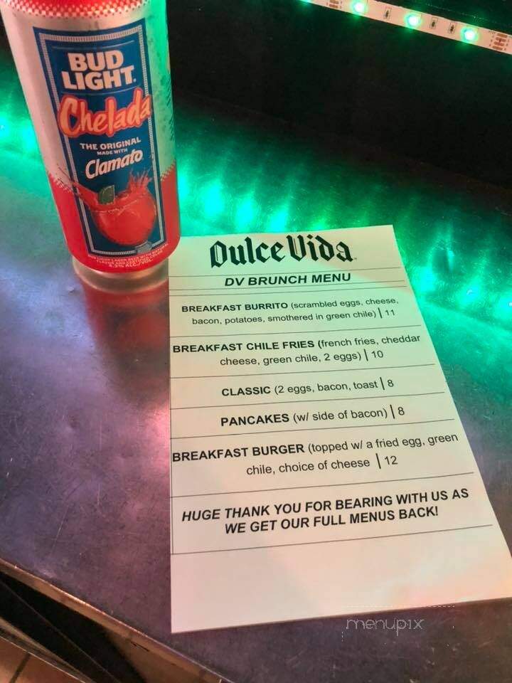 Dulce Vida - Denver, CO menu_pic