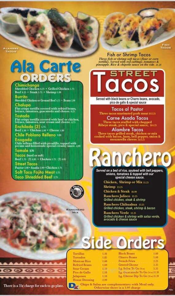 El Padrino Mexican Grill & Bar - Hot Springs, AR menu_pic