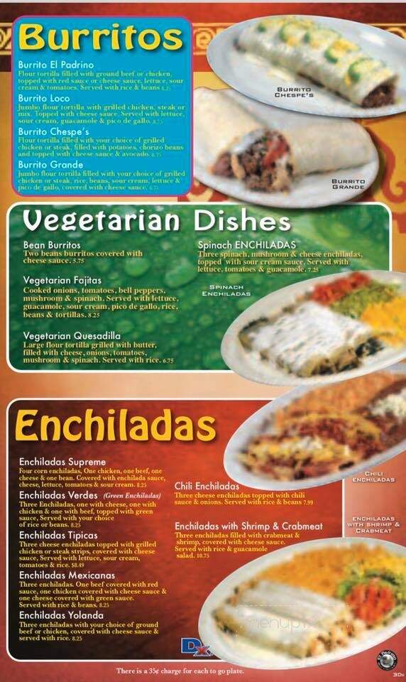 El Padrino Mexican Grill & Bar - Hot Springs, AR menu_pic