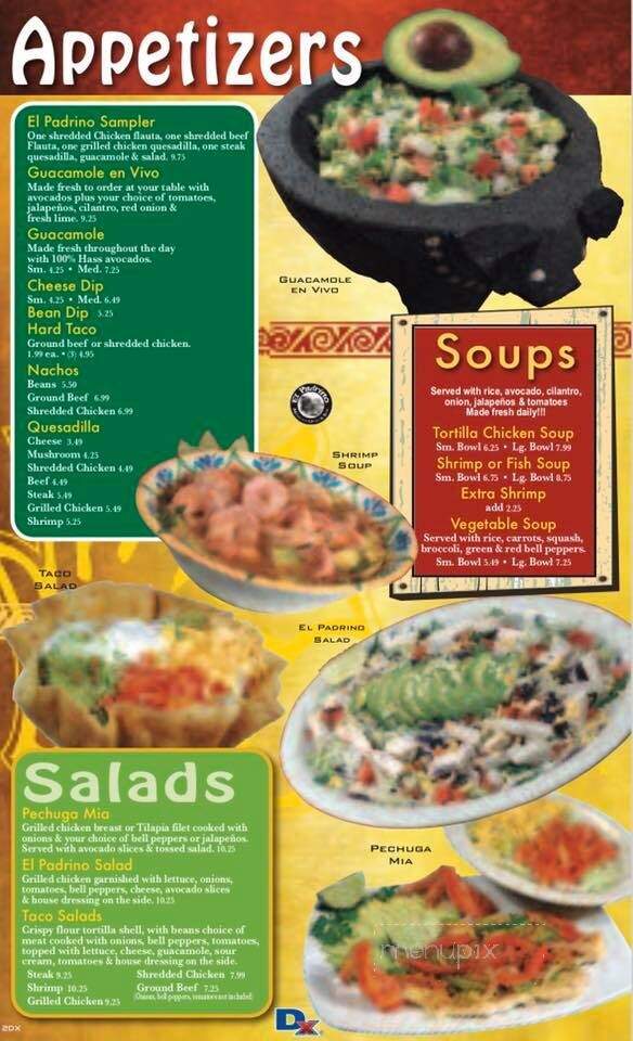 El Padrino Mexican Grill & Bar - Hot Springs, AR menu_pic