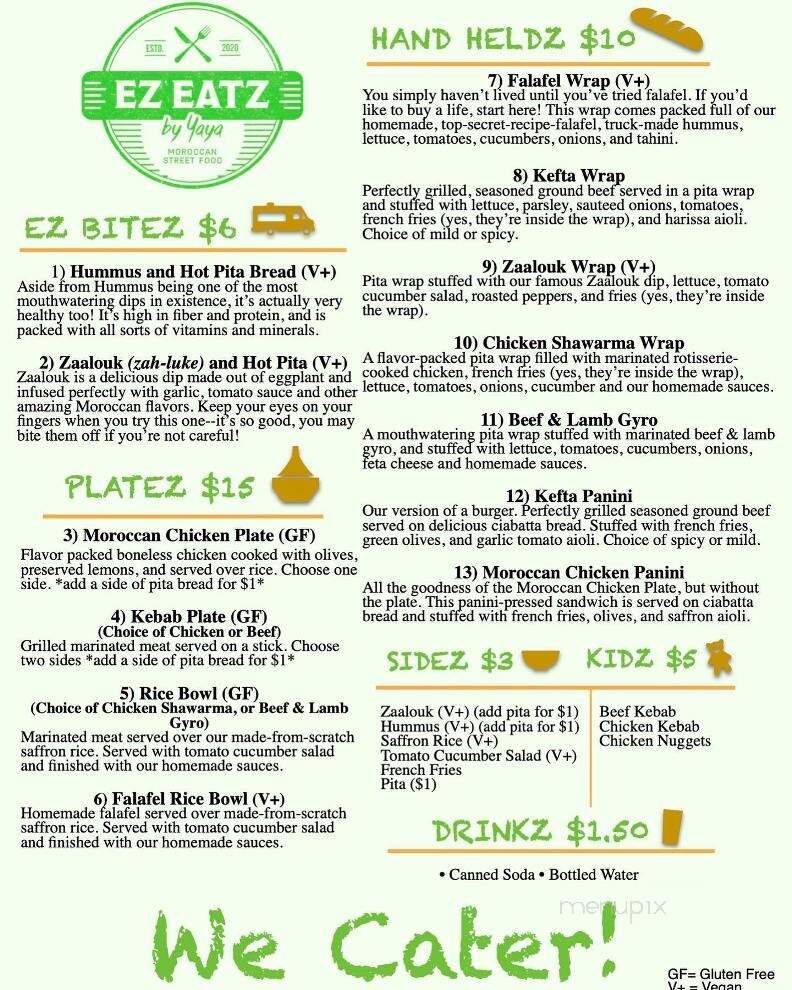 EZ Eatz by Yaya - Jacksonville, FL menu_pic