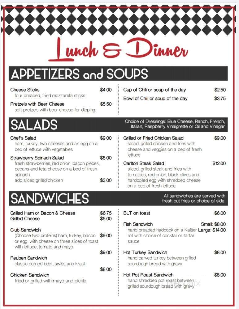 Carlton Diner - Bentleyville, PA menu_pic