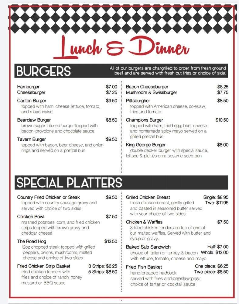 Carlton Diner - Bentleyville, PA menu_pic
