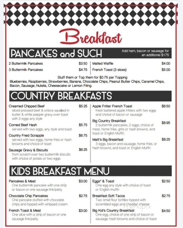 Carlton Diner - Bentleyville, PA menu_pic