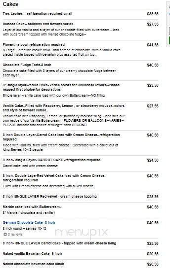 French's Pastry Bakery - Mission Viejo, CA menu_pic