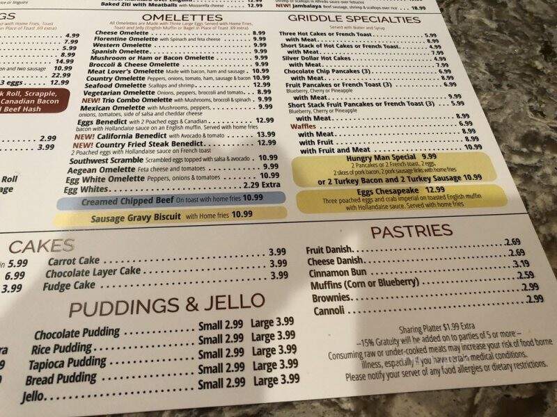 Golden Dove Diner Restaurant - New Castle, DE menu_pic