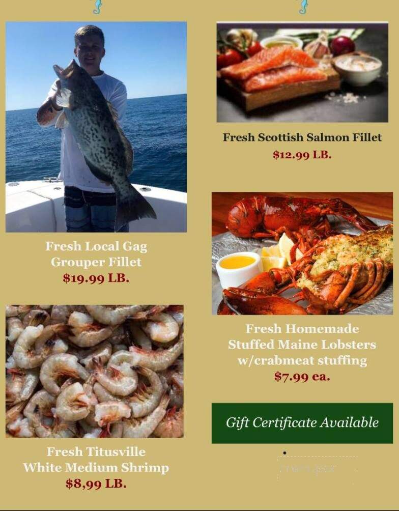 Indian River Seafood Market - Sebastian, FL menu_pic