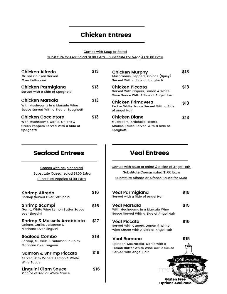 Italian Garden - Lindale, TX menu_pic