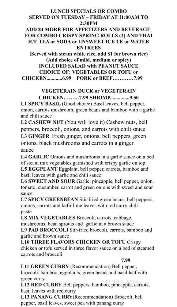 Jaidee Thai Restaurant - Altoona, PA menu_pic