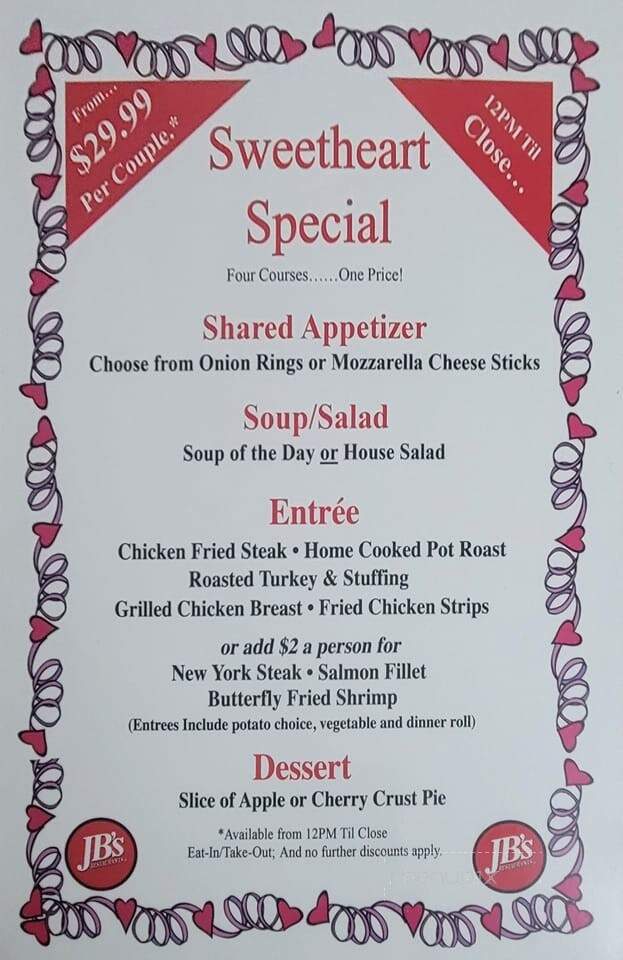 J B's Of Price Restaurant - Price, UT menu_pic