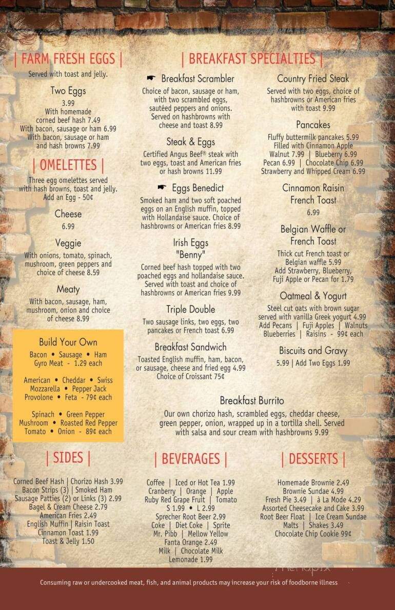 Jim's Grille - Cedarburg, WI menu_pic