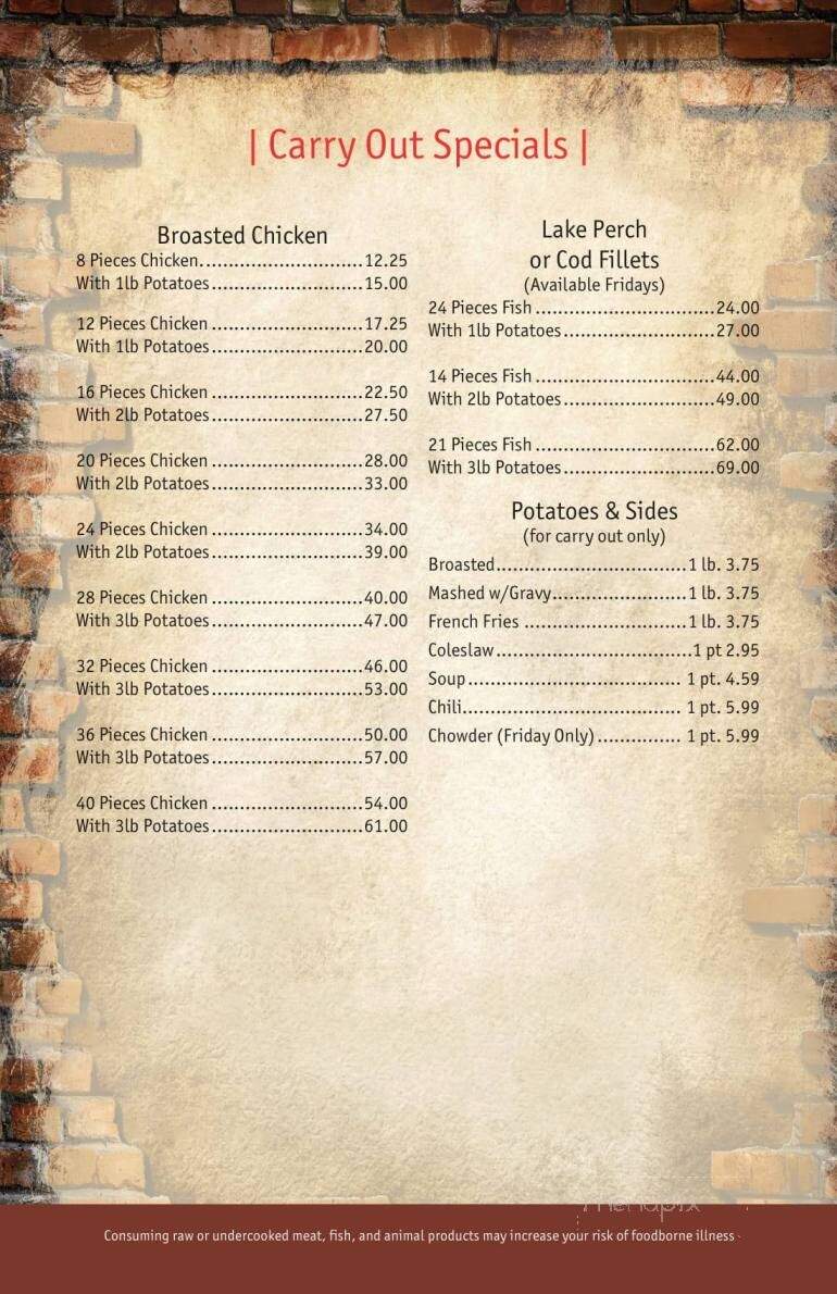 Jim's Grille - Cedarburg, WI menu_pic